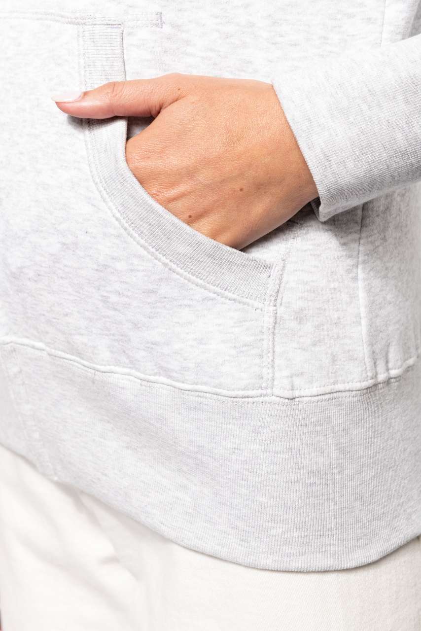SWEAT-SHIRT À CAPUCHE AVEC FERMETURE ÉCLAIR POUR FEMME
