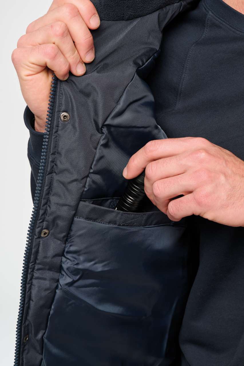 DETACHABLE-SLEEVED WORKWEAR PARKA