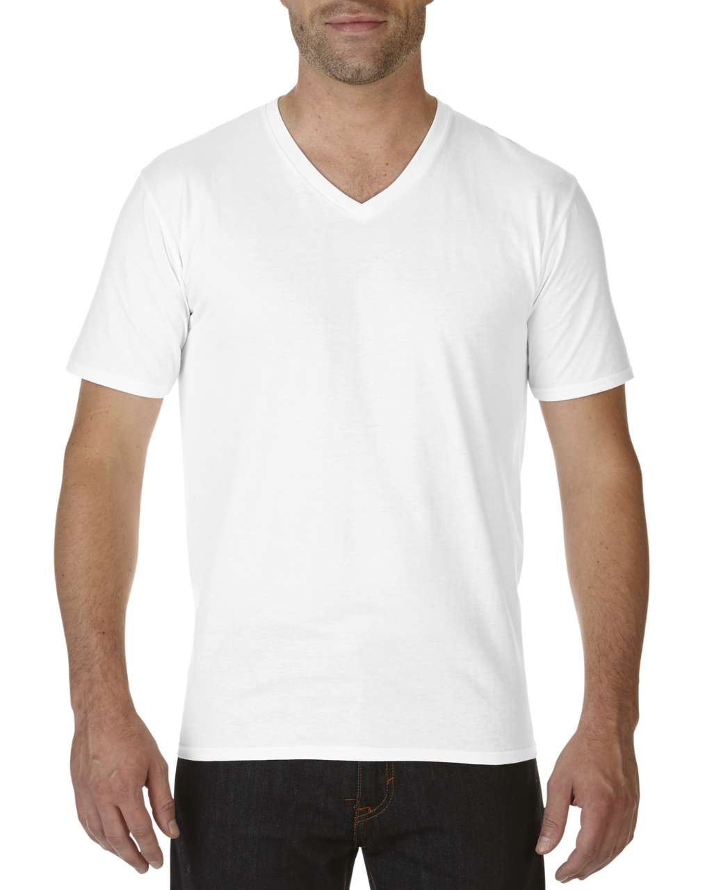 T-SHIRT COL EN V ADULTE EN COTON PREMIUM®