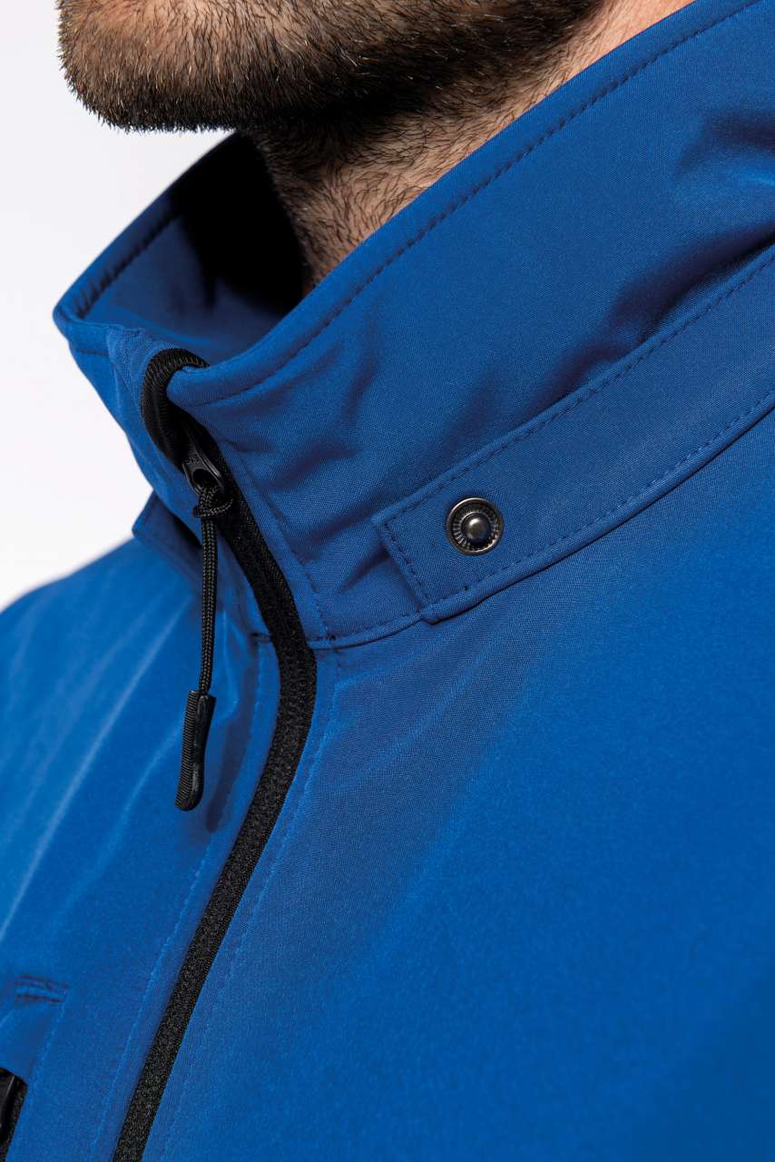 VESTE SOFTSHELL UNISEXE 3 COUCHES À CAPUCHE AVEC MANCHES AMOVIBLES