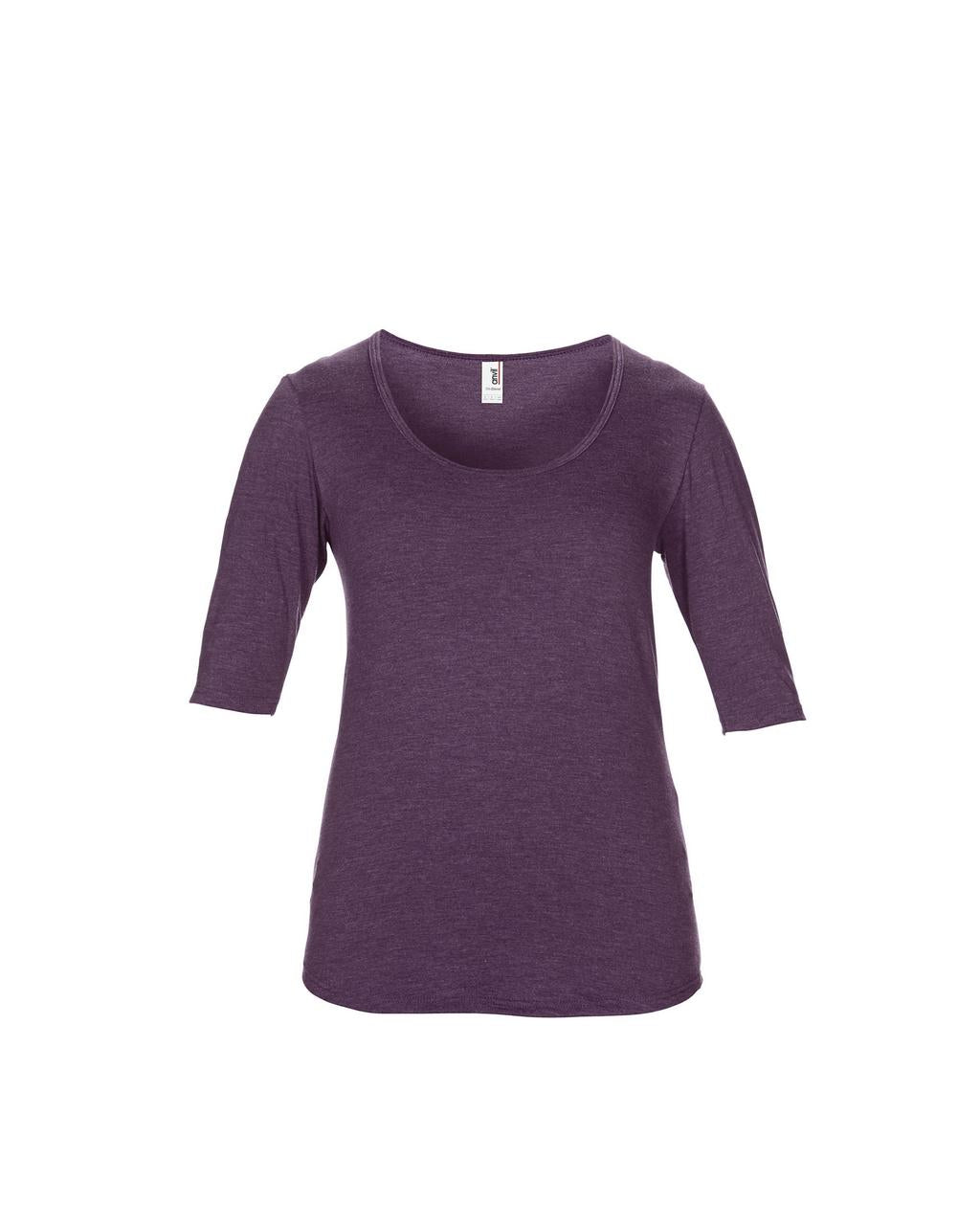 WOMEN’S TRI-BLEND DEEP SCOOP 1/2 SLEEVE TEE