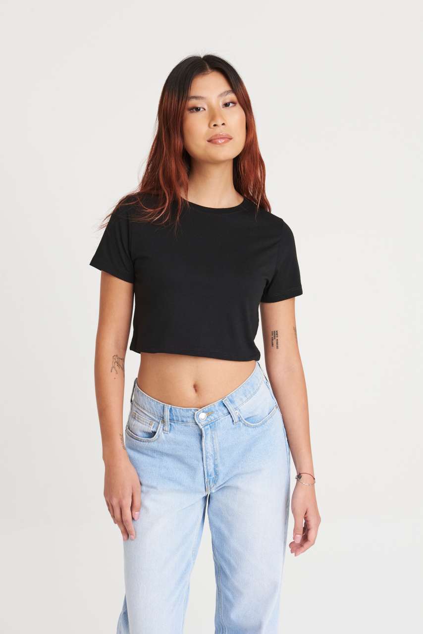WOMEN'S TRI-BLEND CROPPED T