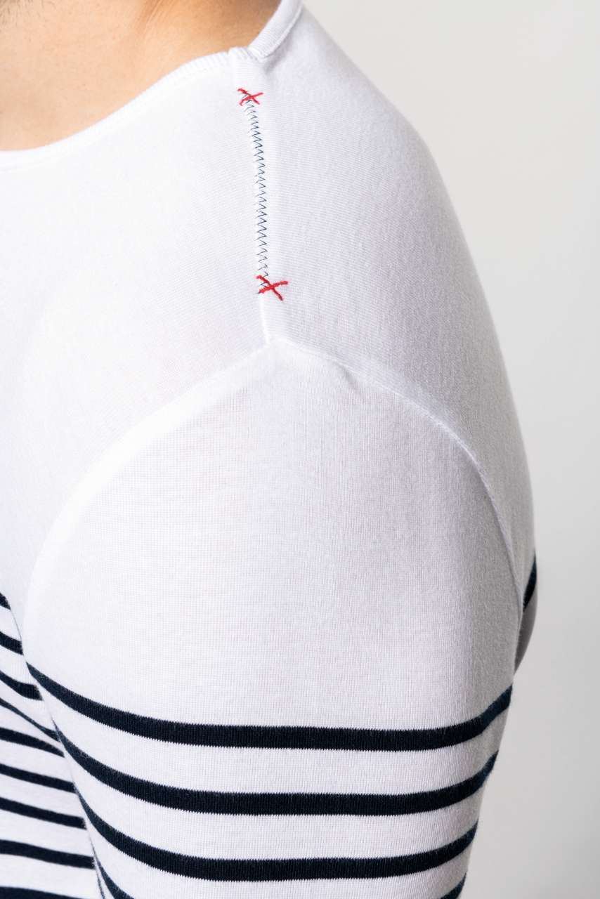 LANGÄRMELIGES HERREN-TOP MIT BRETONSTREIFEN