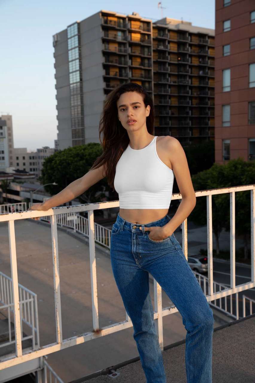 WOMEN'S COTTON SPANDEX CROP TANK