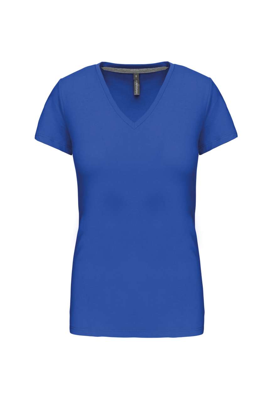 LADIES' SHORT-SLEEVED V-NECK T-SHIRT
