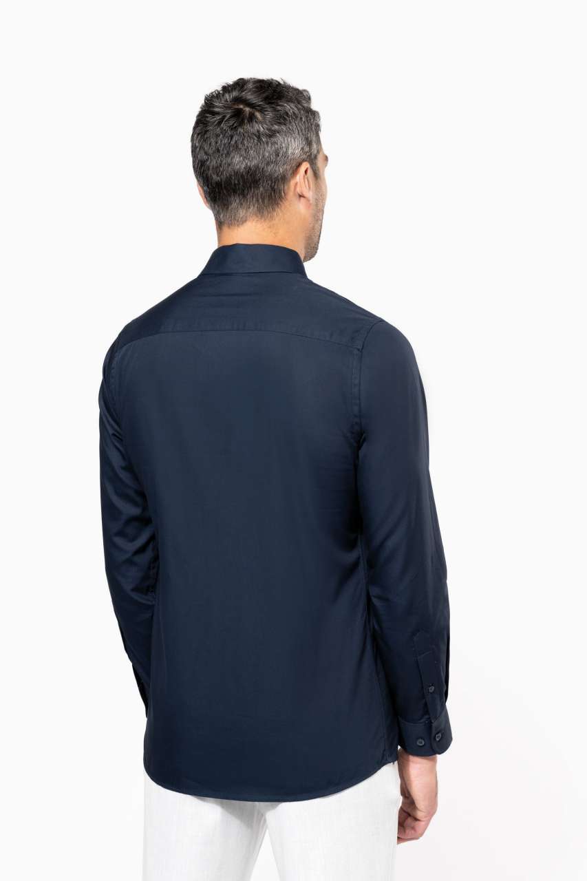 CHEMISE EN POPELINE DE COTON À MANCHES LONGUES POUR HOMME