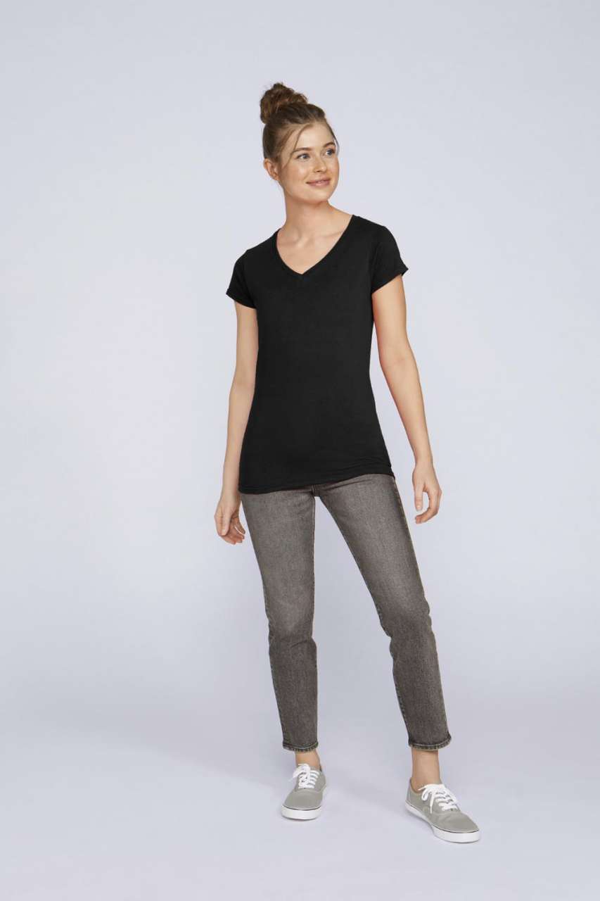 SOFTSTYLE® LADIES' V-NECK T-SHIRT