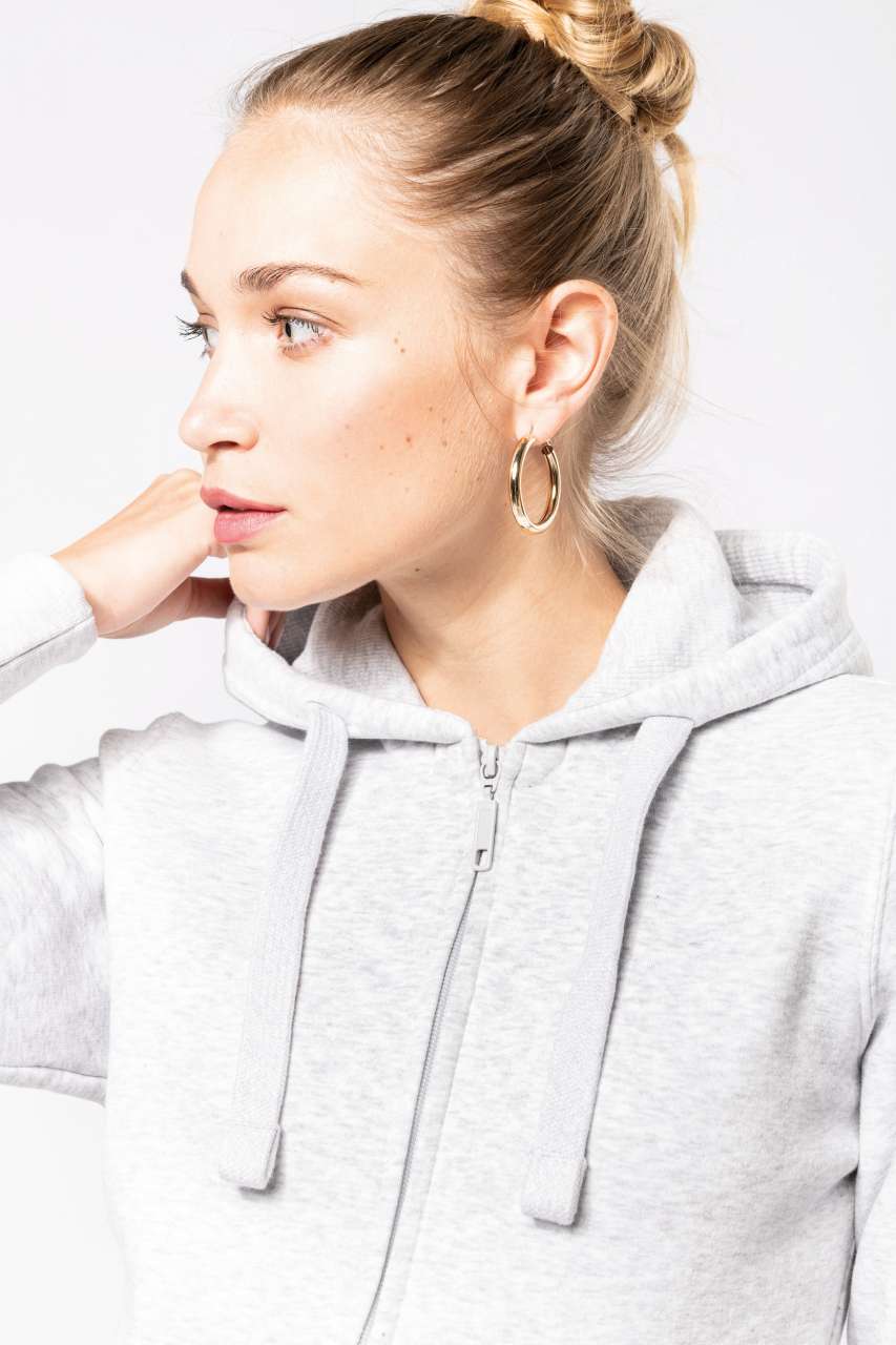 SWEAT-SHIRT À CAPUCHE AVEC FERMETURE ÉCLAIR POUR FEMME