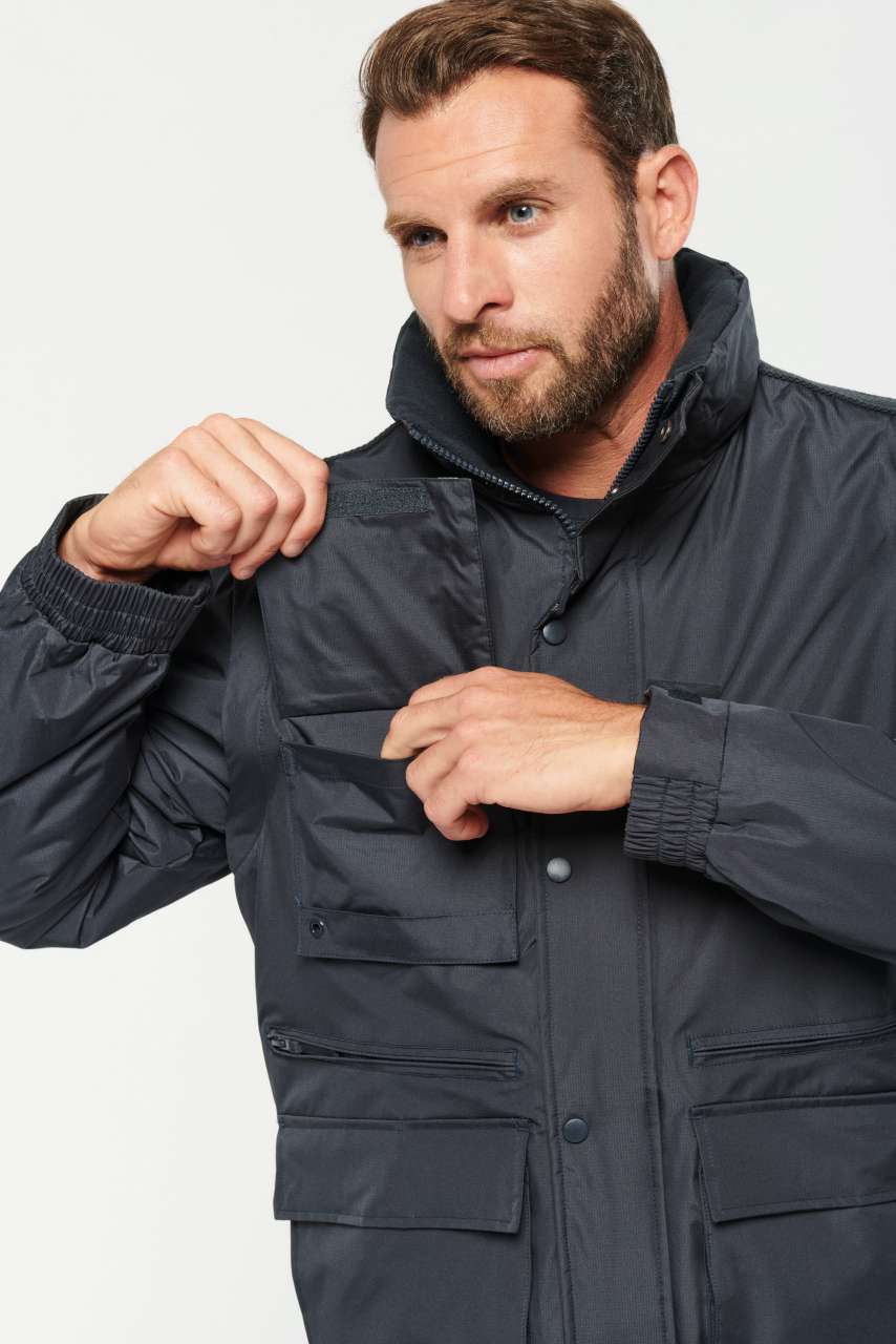 DETACHABLE-SLEEVED WORKWEAR PARKA