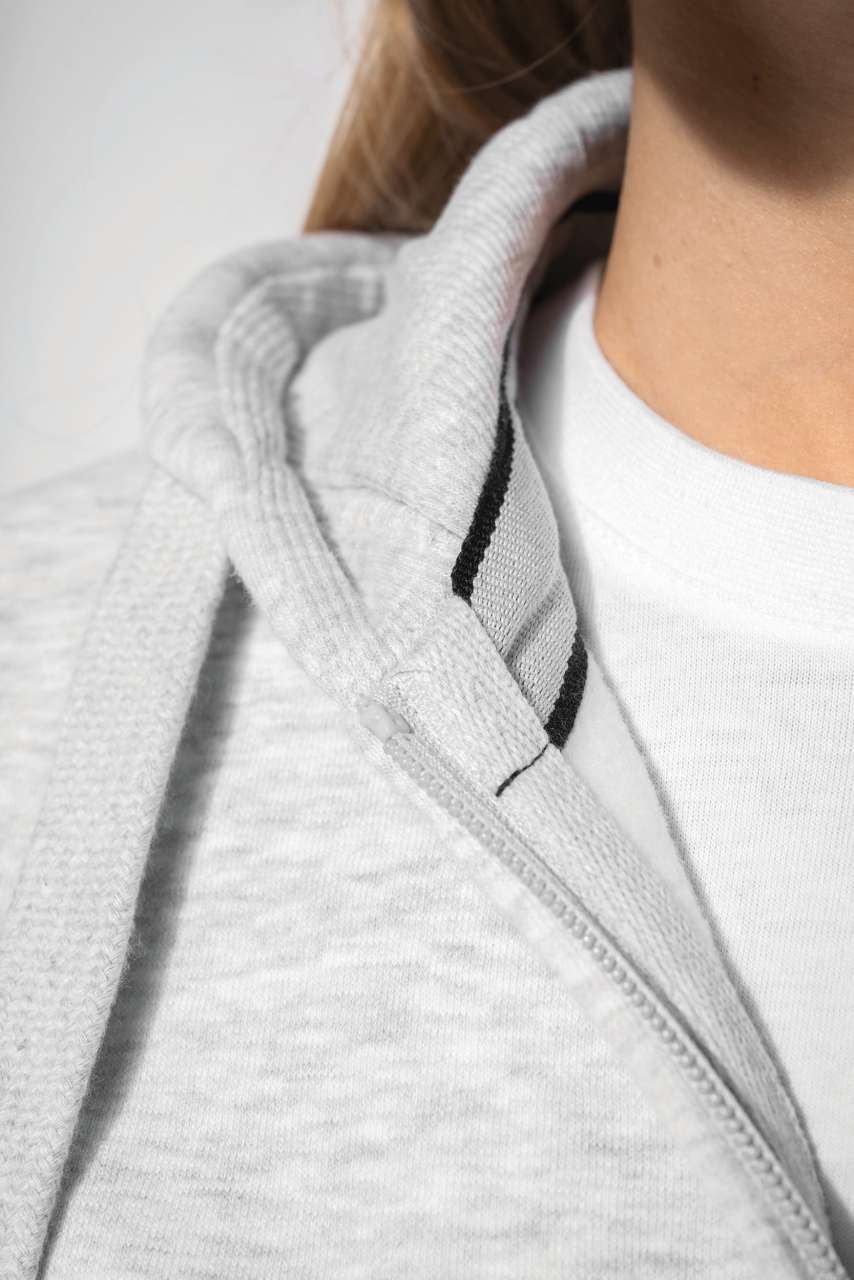 SWEAT-SHIRT À CAPUCHE AVEC FERMETURE ÉCLAIR POUR FEMME
