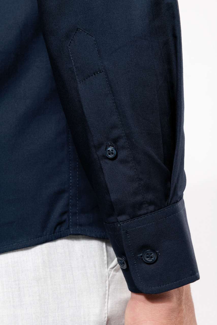 CHEMISE EN POPELINE DE COTON À MANCHES LONGUES POUR HOMME