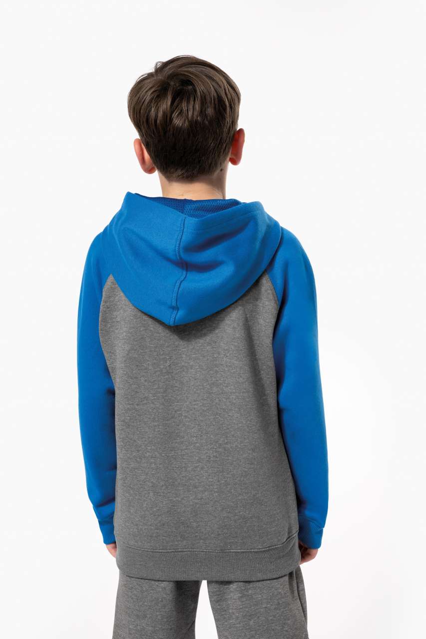SWEAT-SHIRT À CAPUCHE BICOLORE POUR ENFANT