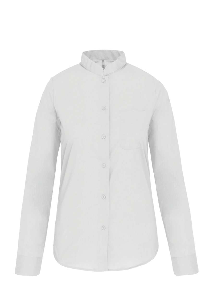 CHEMISE À MANCHES LONGUES ET COL MAO POUR FEMME