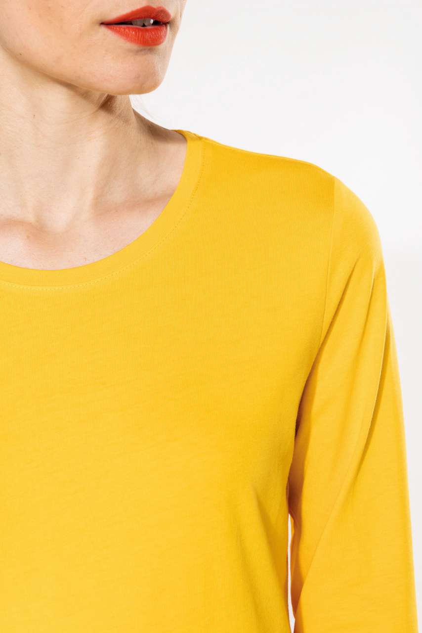 LADIES' LONG-SLEEVED CREW NECK T-SHIRT