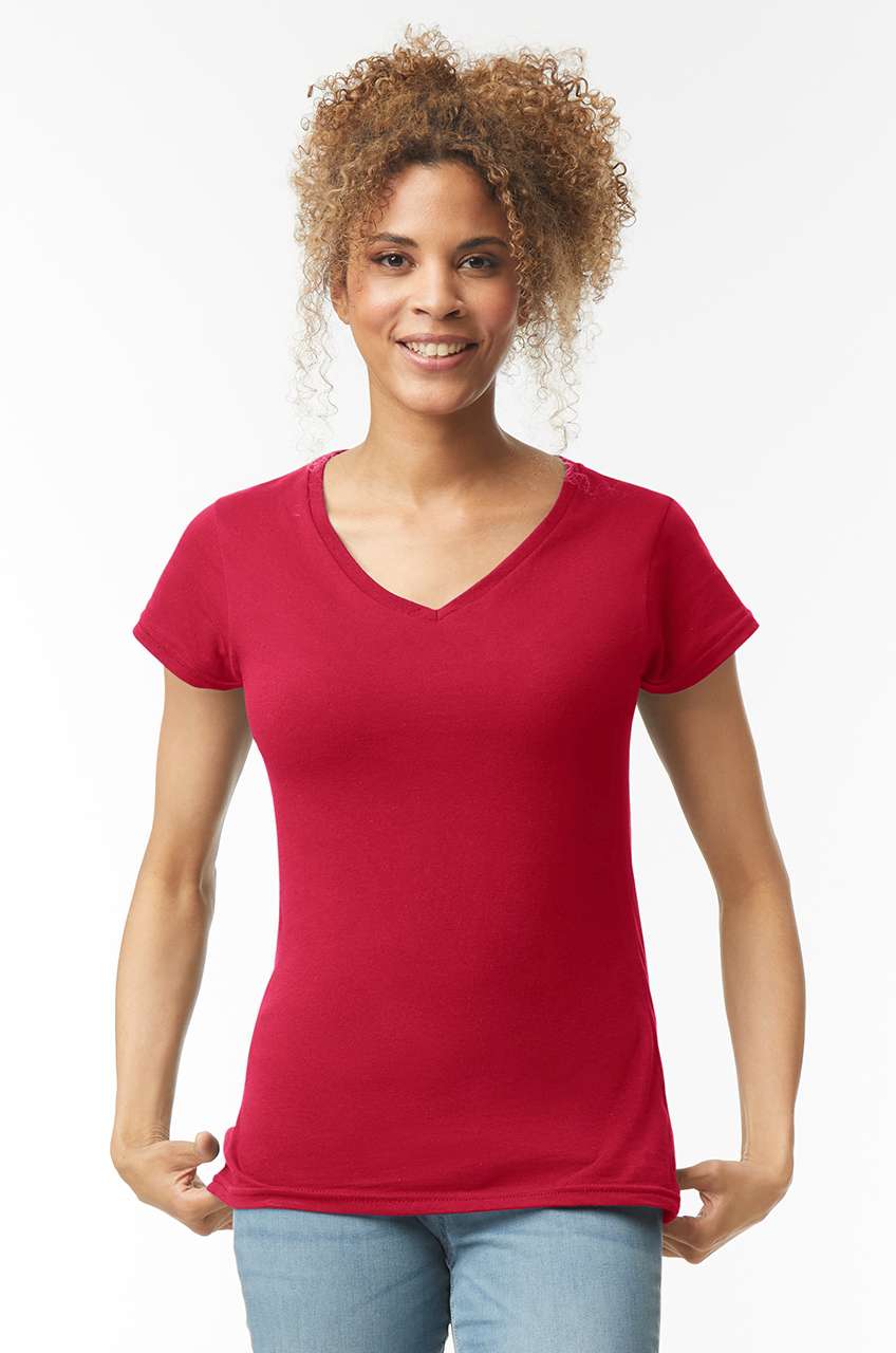 SOFTSTYLE® LADIES' V-NECK T-SHIRT