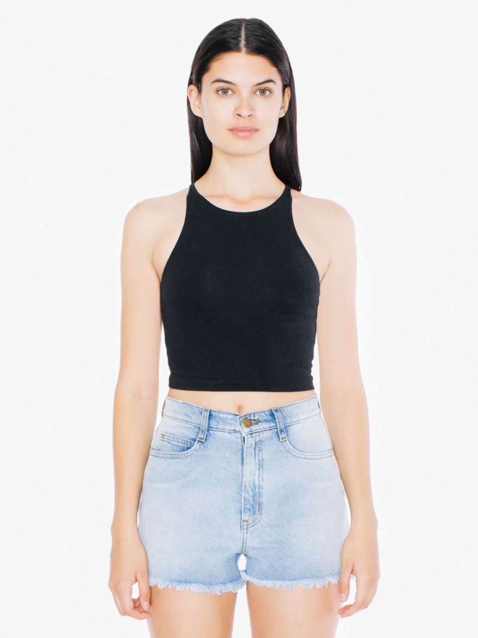 WOMEN'S COTTON SPANDEX CROP TANK