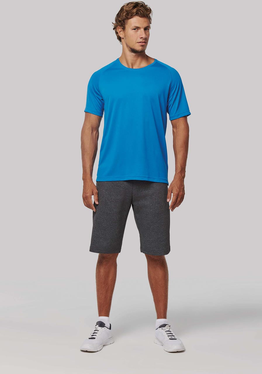 T-SHIRT DE SPORT COL ROND RECYCLÉ POUR HOMME