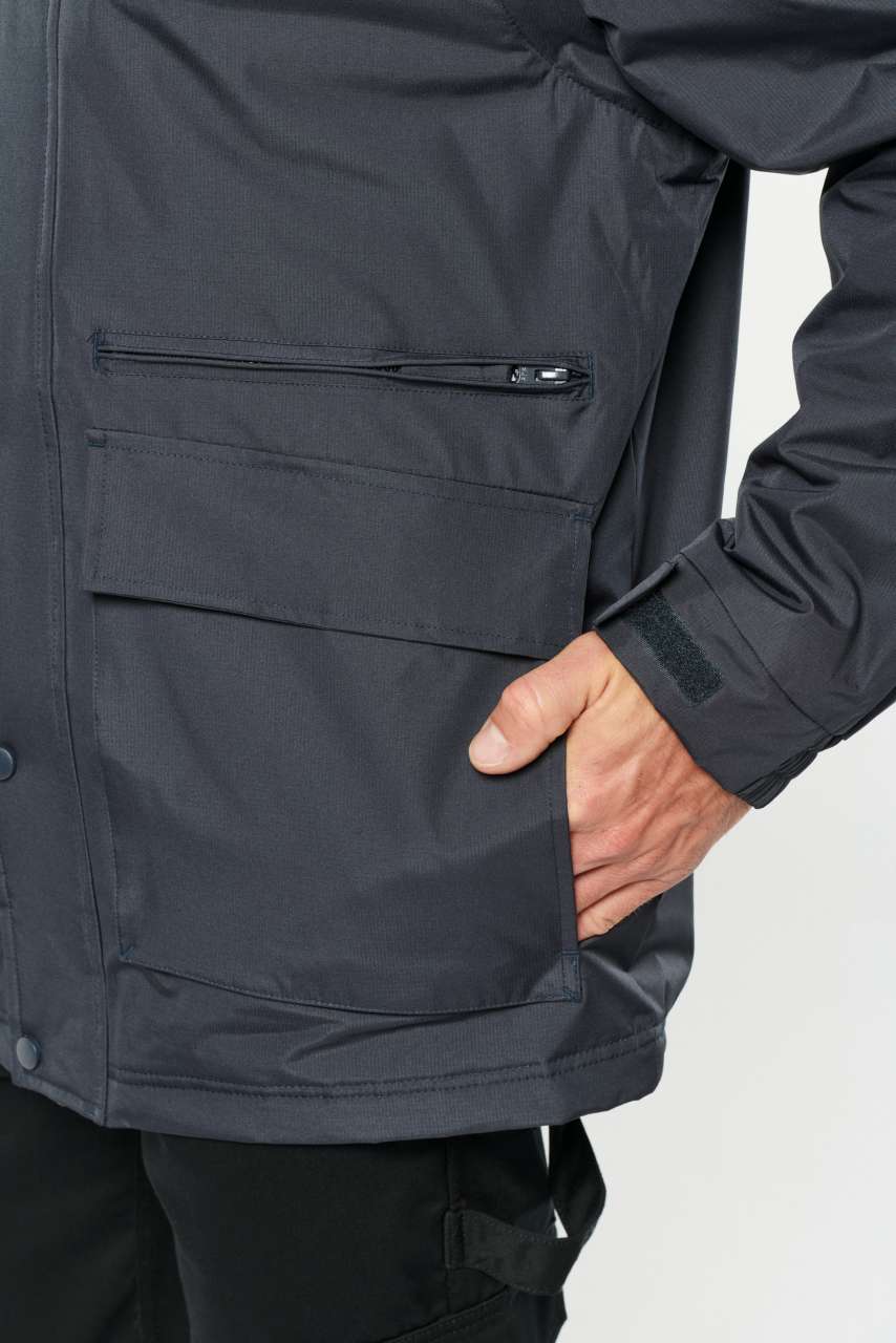 DETACHABLE-SLEEVED WORKWEAR PARKA