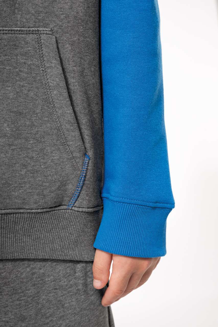 SWEAT-SHIRT À CAPUCHE BICOLORE POUR ENFANT
