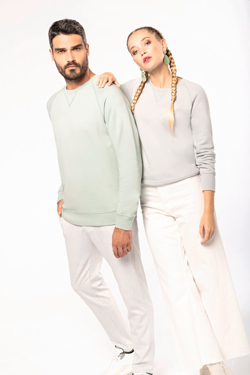 SWEAT-SHIRT HOMME EN COTON BIOLOGIQUE À COL RAS DU COU ET MANCHES RAGLAN
