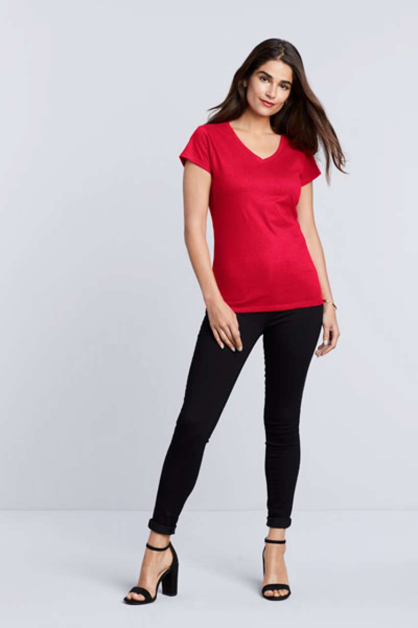 SOFTSTYLE® LADIES' V-NECK T-SHIRT
