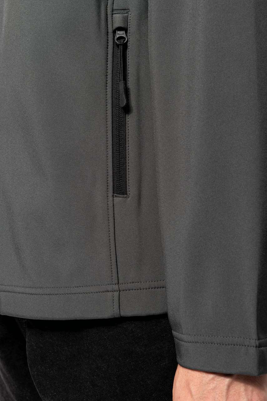 VESTE SOFTSHELL UNISEXE 3 COUCHES À CAPUCHE AVEC MANCHES AMOVIBLES