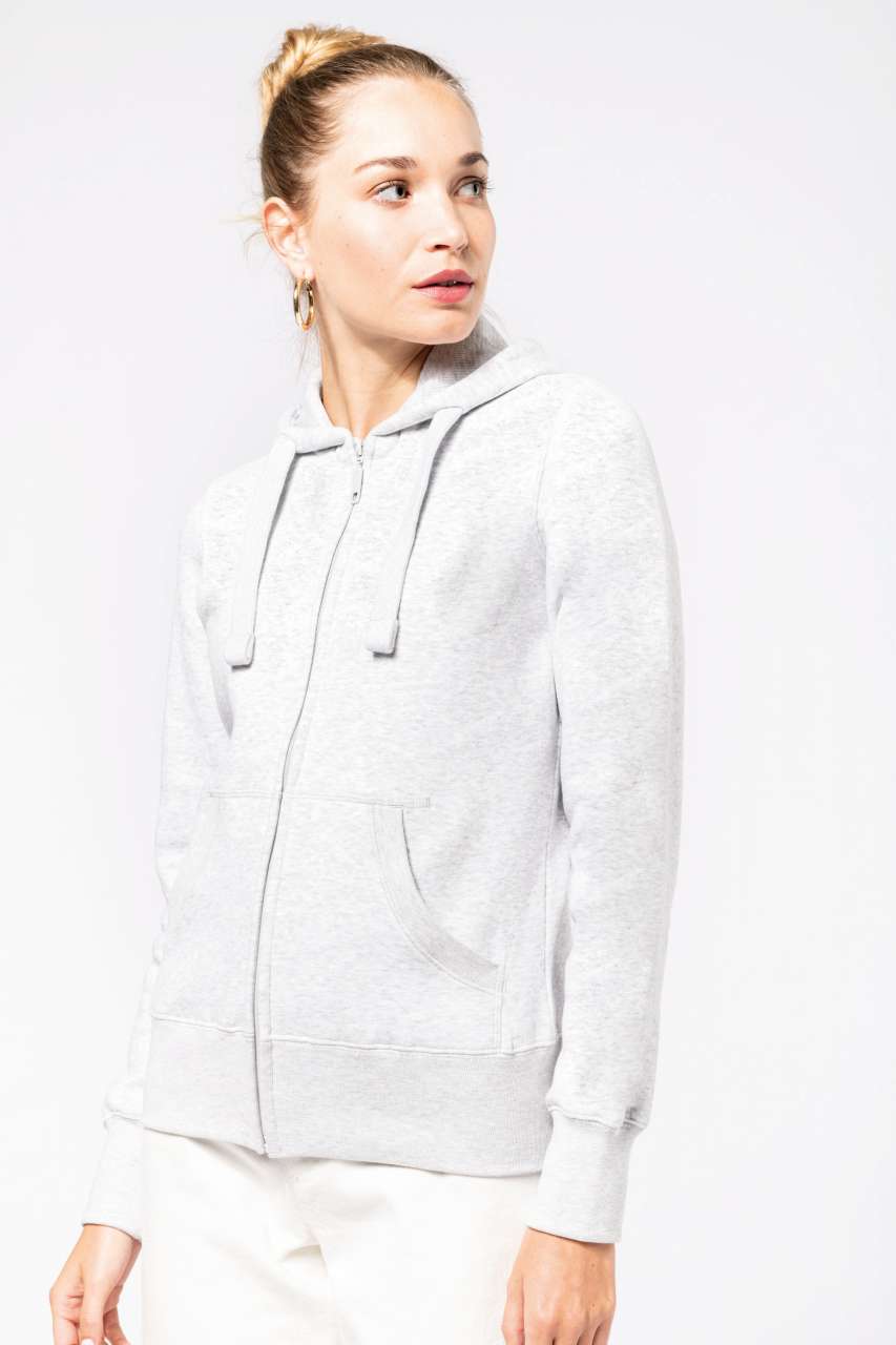 SWEAT-SHIRT À CAPUCHE AVEC FERMETURE ÉCLAIR POUR FEMME