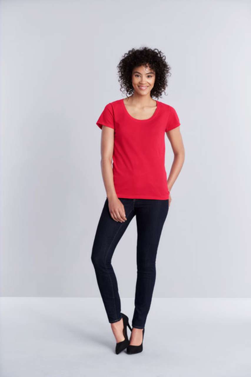 SOFTSTYLE® LADIES' DEEP SCOOP T-SHIRT