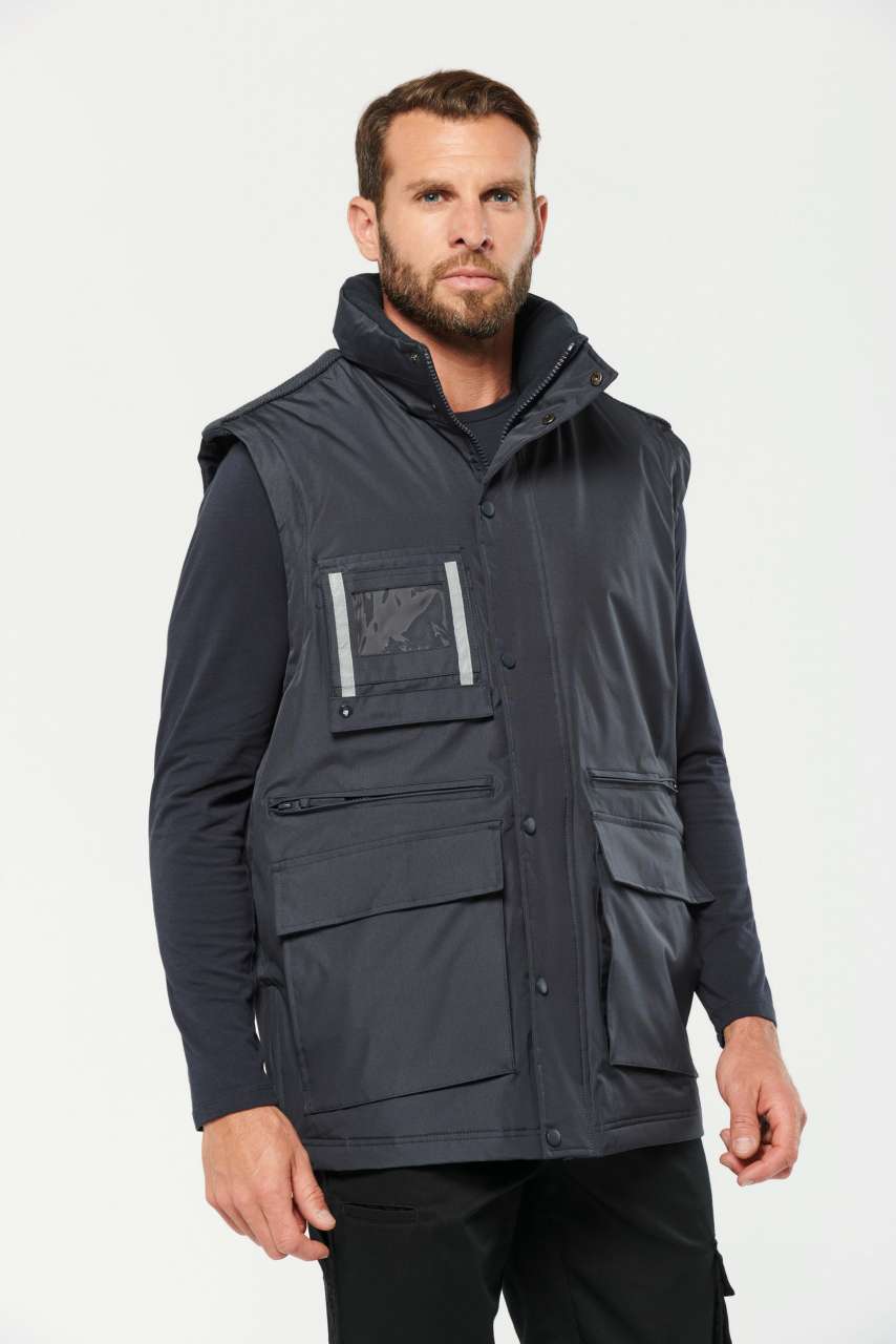 DETACHABLE-SLEEVED WORKWEAR PARKA