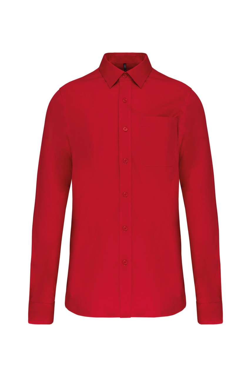 CHEMISE EN POPELINE DE COTON À MANCHES LONGUES POUR HOMME