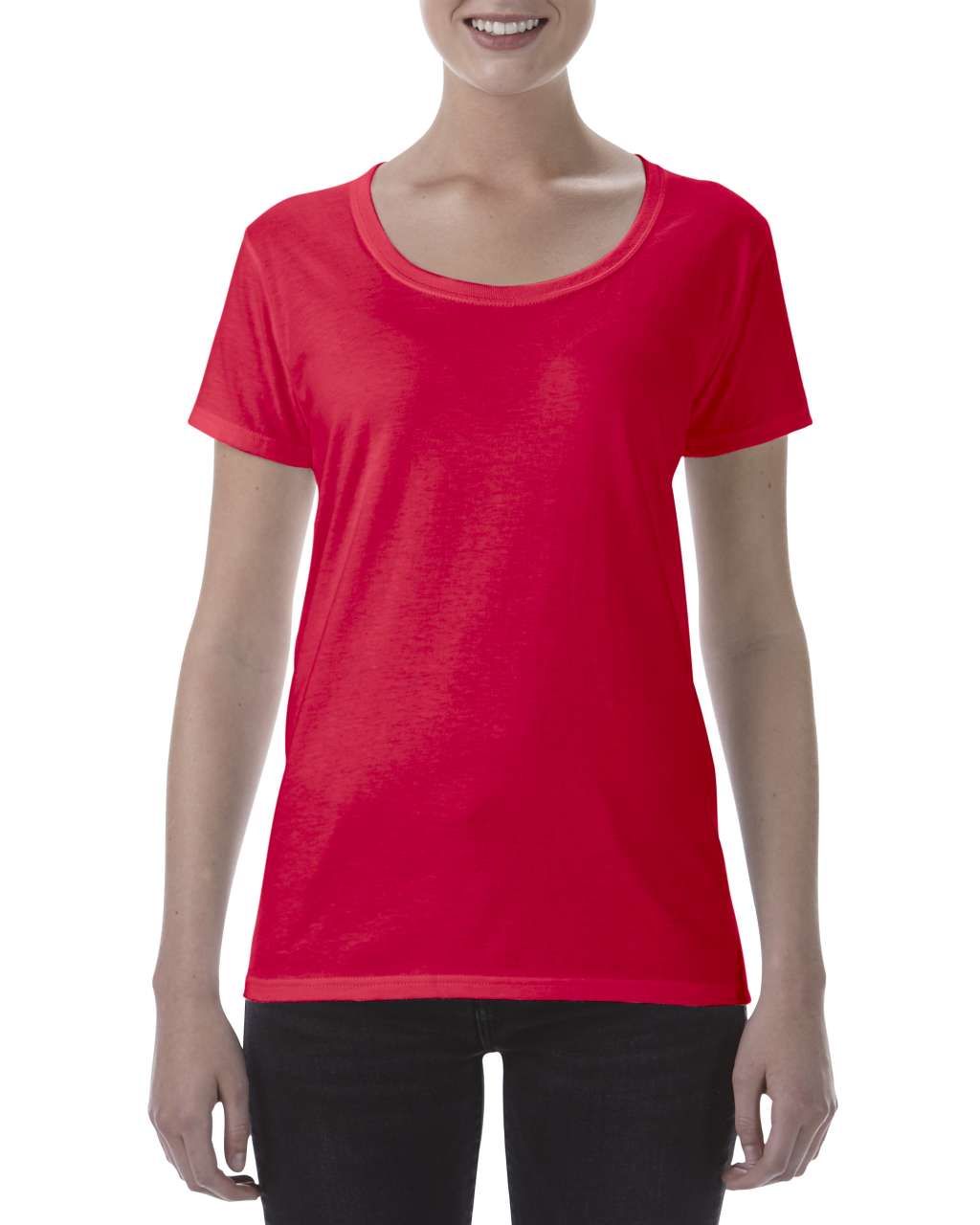 SOFTSTYLE® LADIES' DEEP SCOOP T-SHIRT