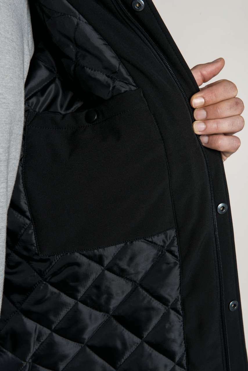 HERRENPARKA MIT KAPUZE UND SOFTSHELL-FUTTER