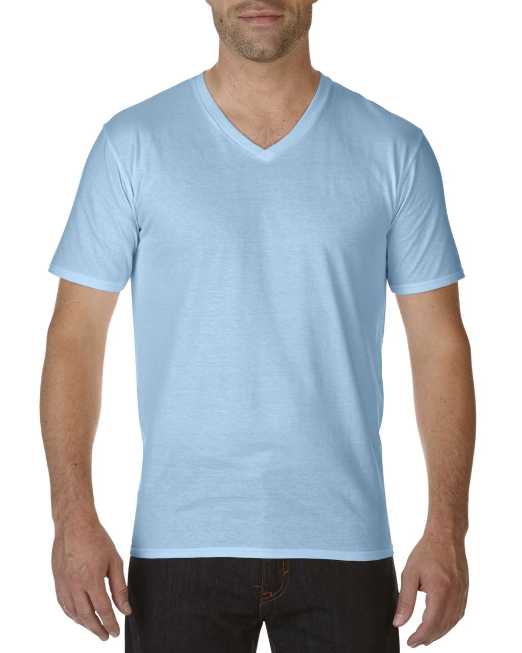 T-SHIRT COL EN V ADULTE EN COTON PREMIUM®
