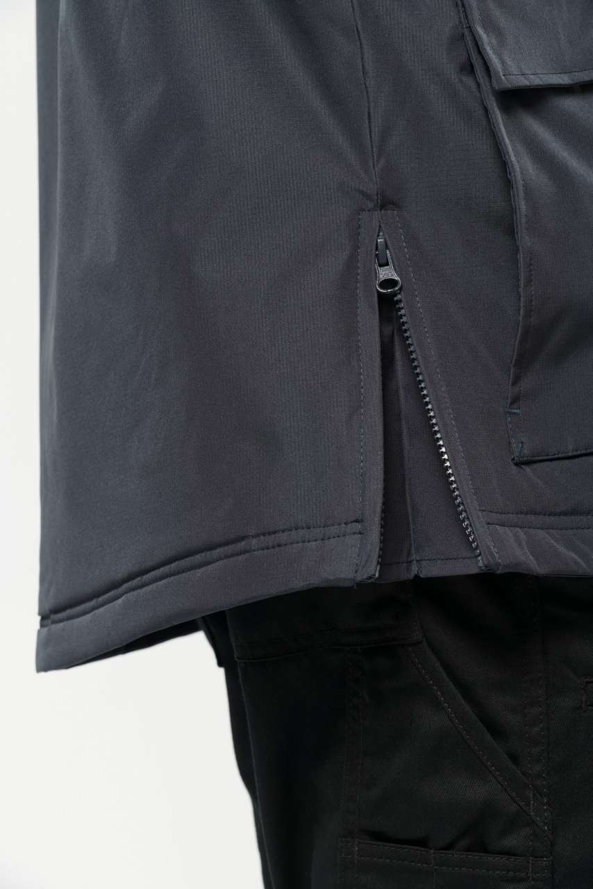 DETACHABLE-SLEEVED WORKWEAR PARKA