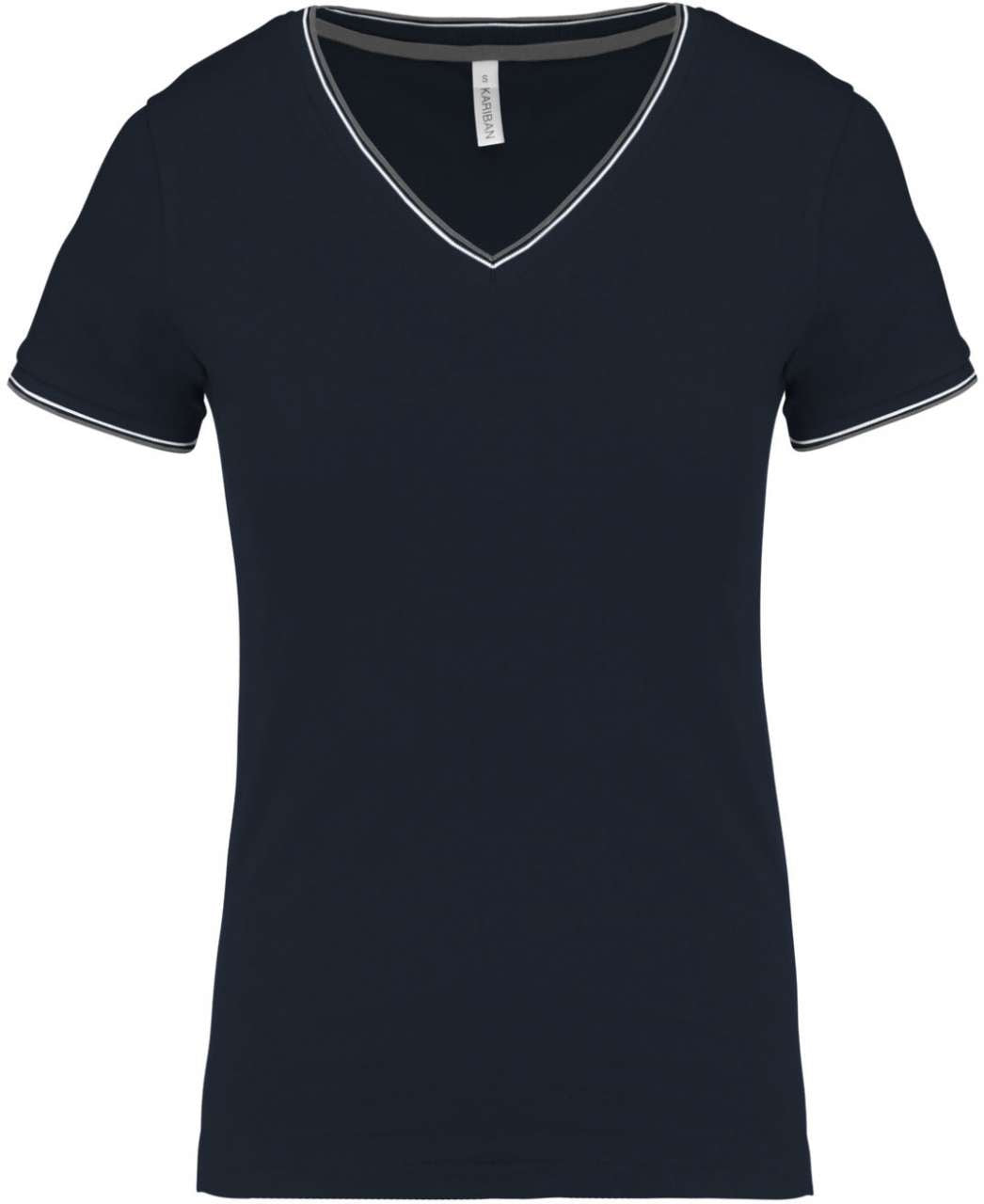 LADIES' PIQUÉ KNIT V-NECK T-SHIRT