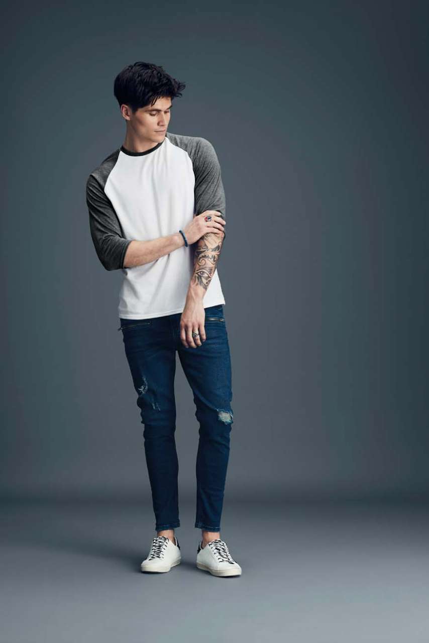 ADULT TRI-BLEND ¾ SLEEVE RAGLAN TEE