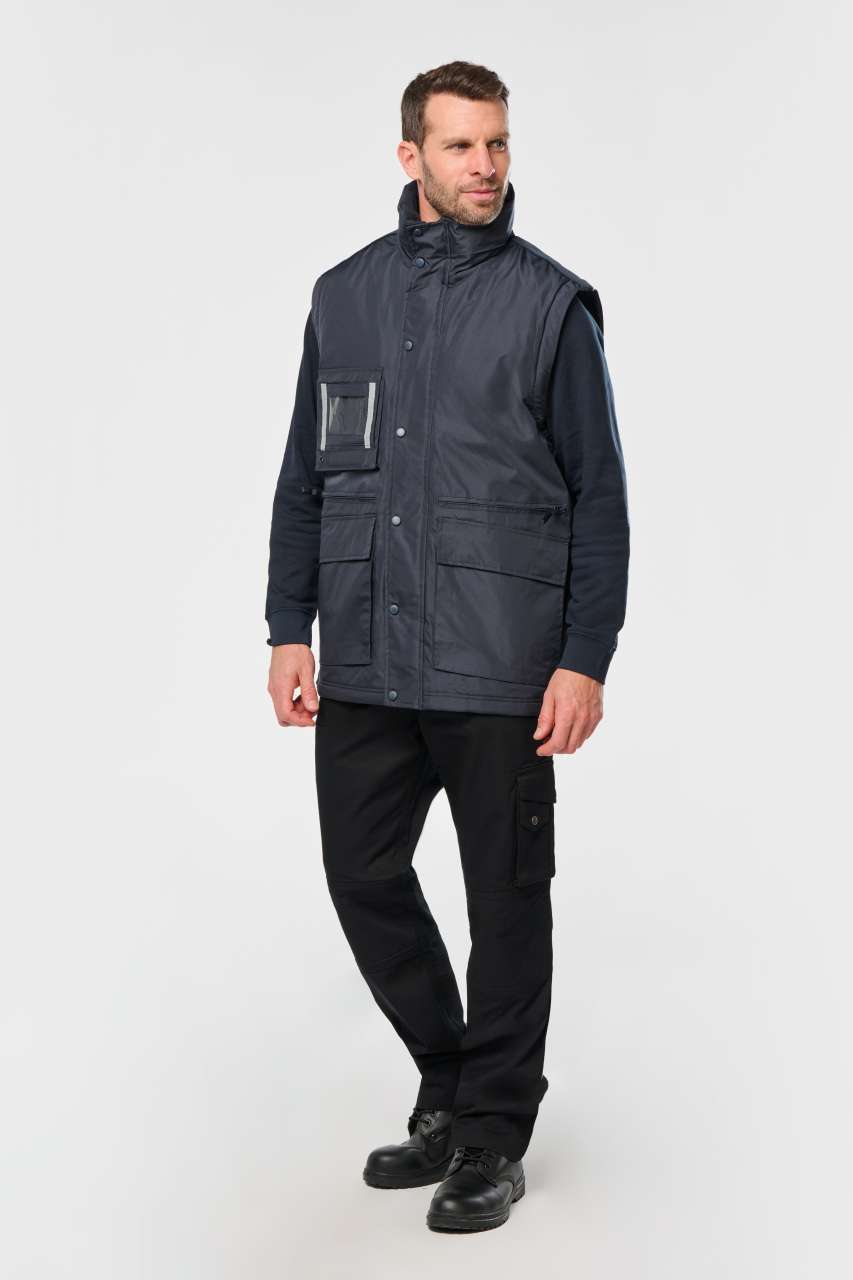 DETACHABLE-SLEEVED WORKWEAR PARKA