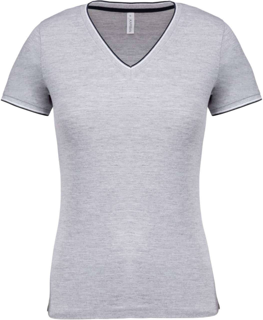 LADIES' PIQUÉ KNIT V-NECK T-SHIRT