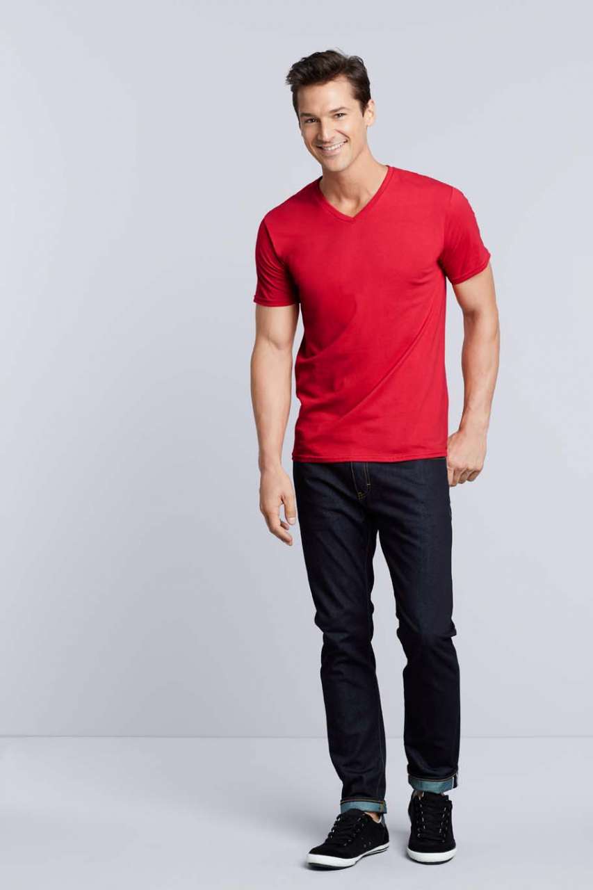 T-SHIRT COL EN V ADULTE EN COTON PREMIUM®