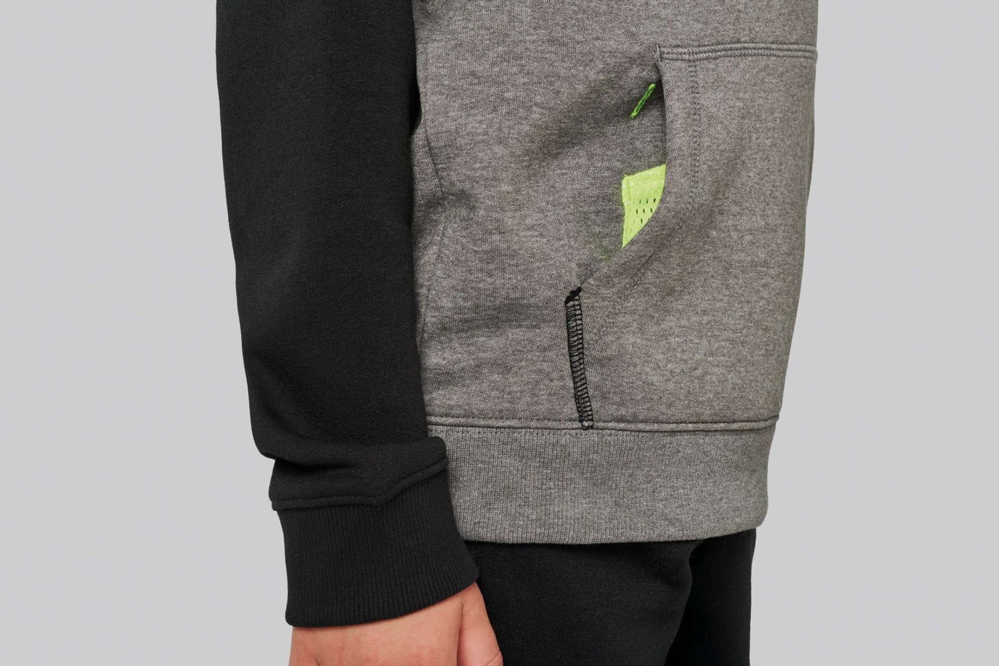 SWEAT-SHIRT À CAPUCHE BICOLORE POUR ENFANT
