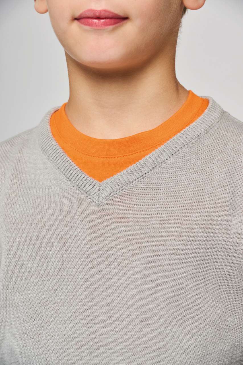 PULL COL EN V POUR ENFANT