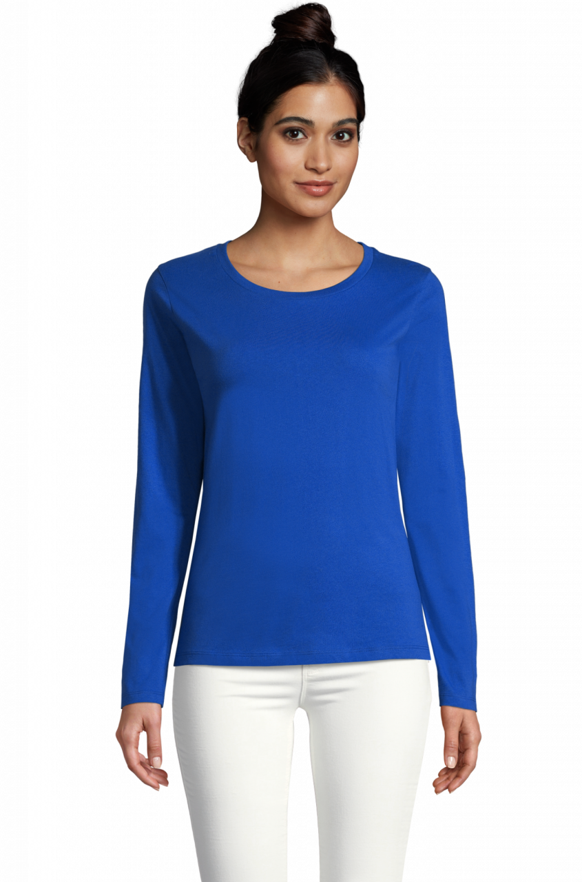 SOL'S MAJESTIC - WOMEN'S ROUND COLLAR LONG SLEEVE T-SHIRT