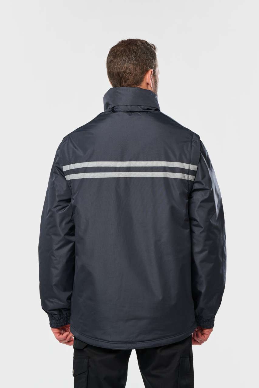 DETACHABLE-SLEEVED WORKWEAR PARKA