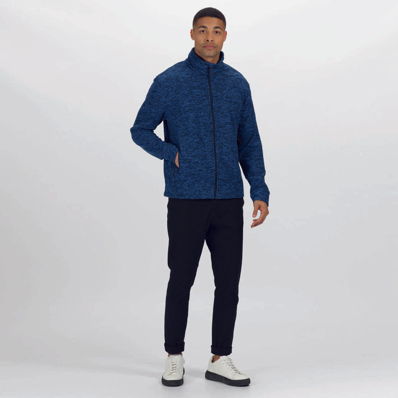THORNLY MEN - FULL ZIP MARL FLEECE
