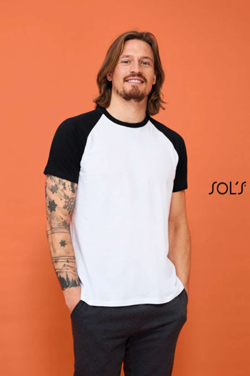 SOL'S FUNKY - HERREN T-SHIRT MIT 2 FARBIGEN RAGLANÄRMELN