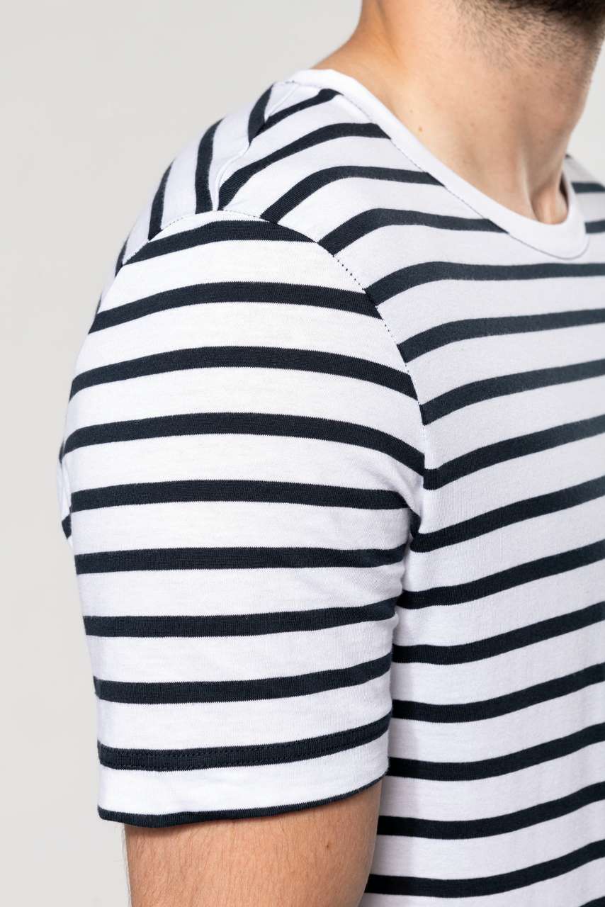 STRIPED SHORT SLEEVE SAILOR T-SHIRT WITH POCKET