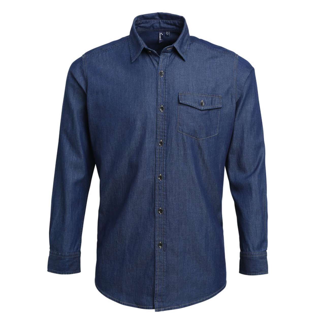 CHEMISE EN JEAN POUR HOMME AVEC SURPIQÛRES EN JEAN