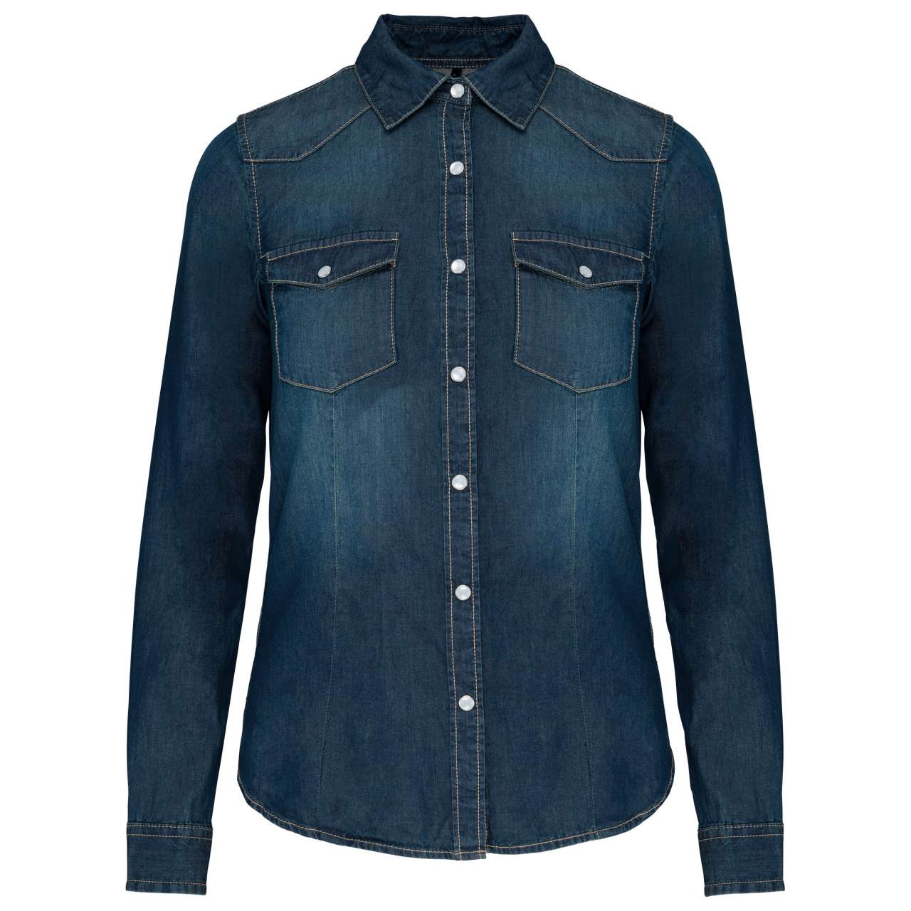 CHEMISE EN JEAN À MANCHES LONGUES POUR FEMME