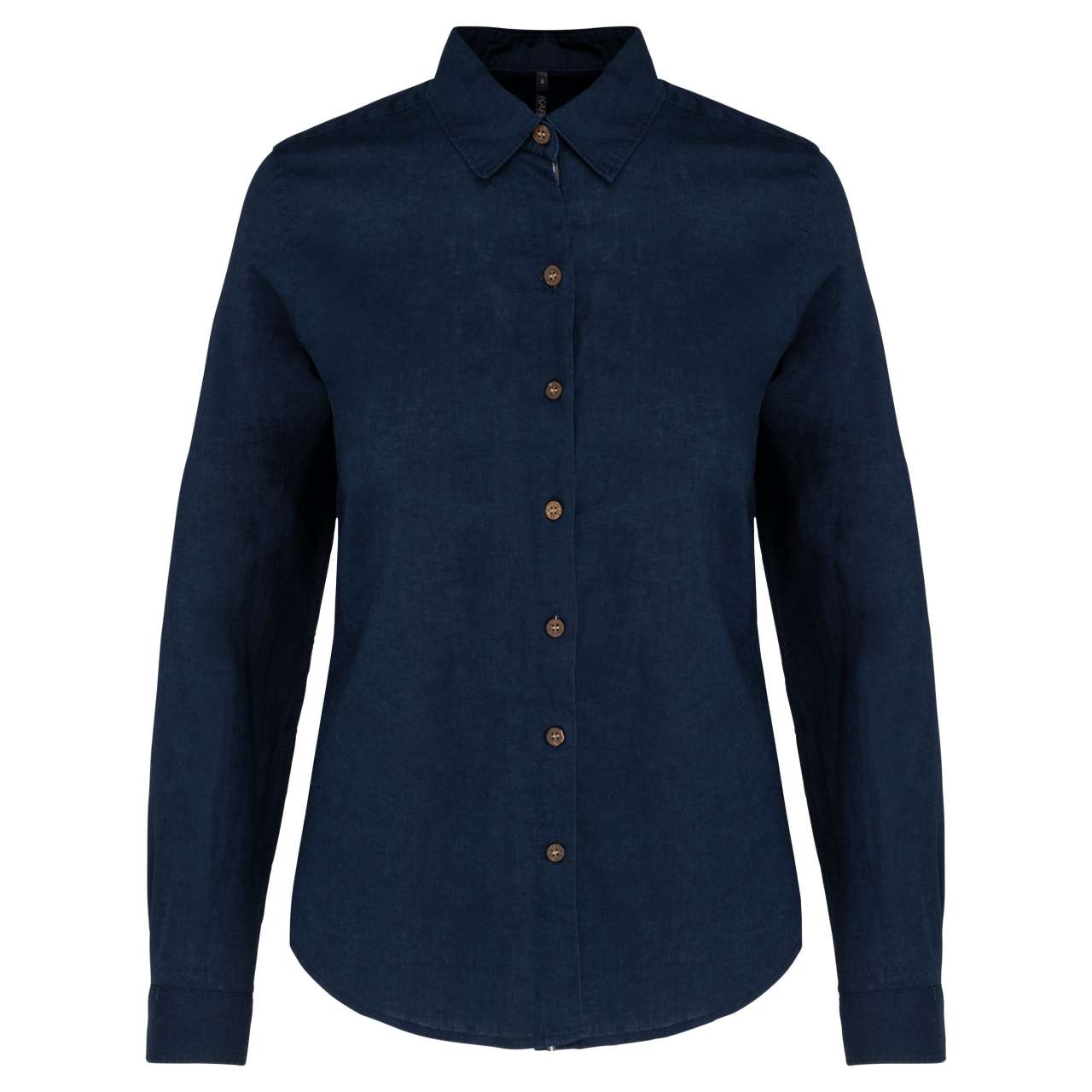 LADIES' LONG SLEEVE LINEN AND COTTON SHIRT