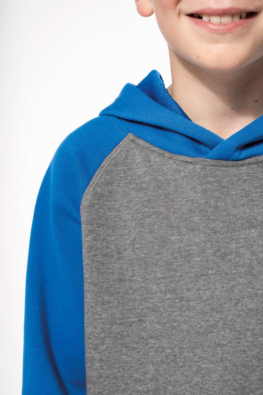 SWEAT-SHIRT À CAPUCHE BICOLORE POUR ENFANT